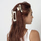 マーブルカラーヘアクリップ