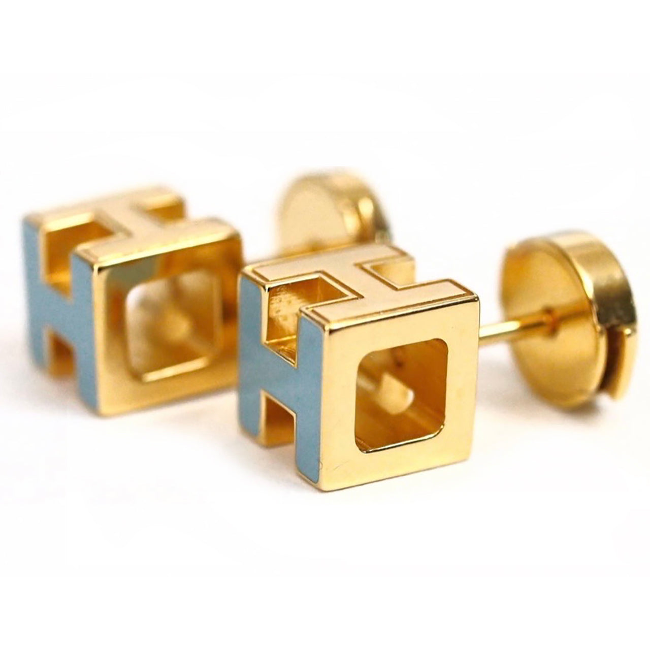 HERMES CUBE PIERCE 赤 片側※純正CATCH無し 外品キャッチ-